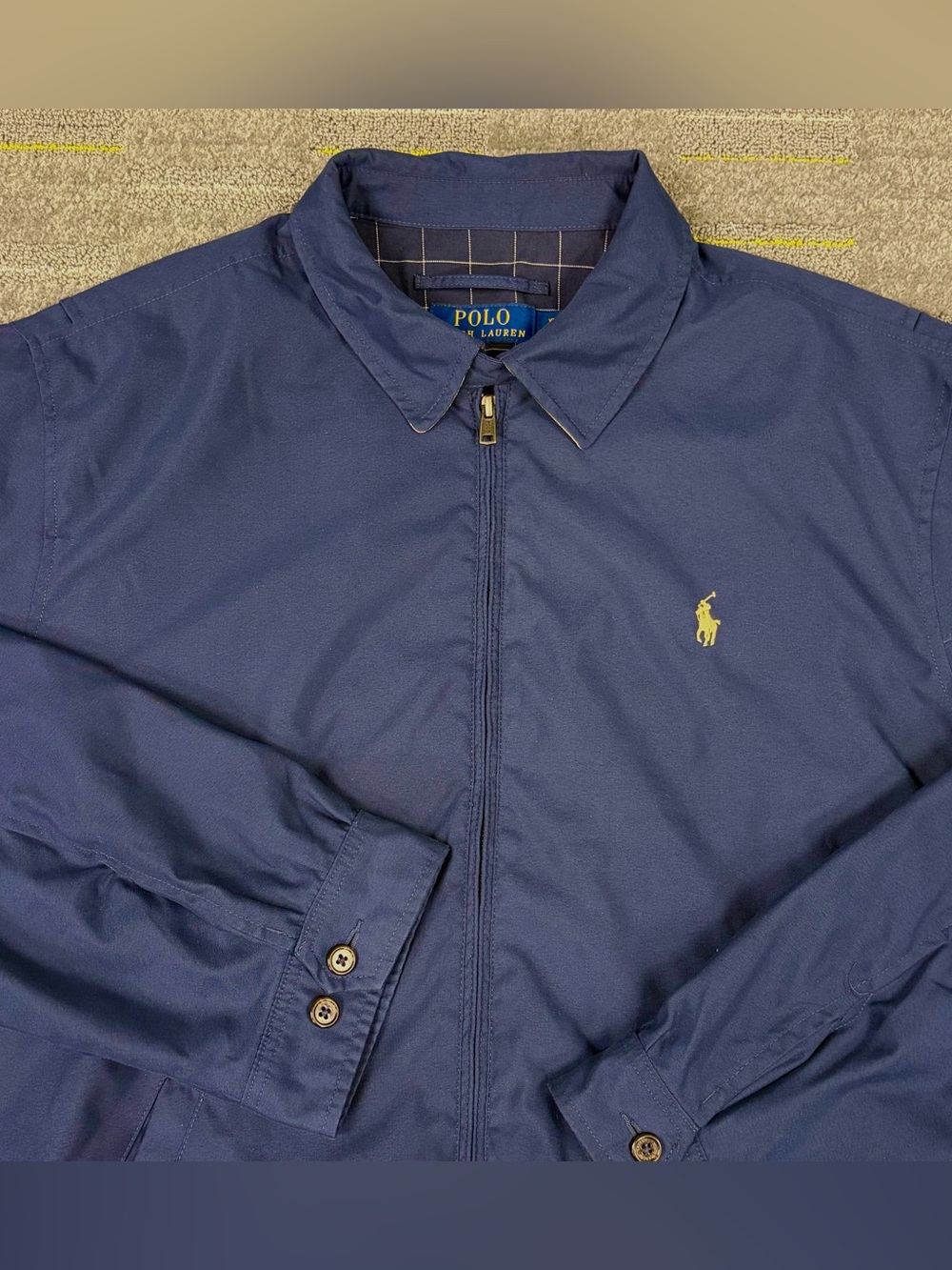 Polo Ralph Lauren Bi-Swing Harrington Jacket Mens XL Blue Full Zip Pony Preppy